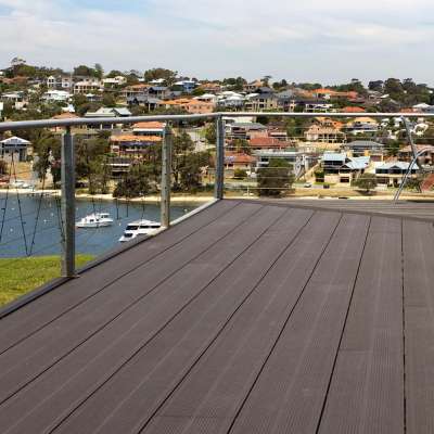 30mm thick Solid Anti-slip weather-resistant durable wood plastic composite wpc decking