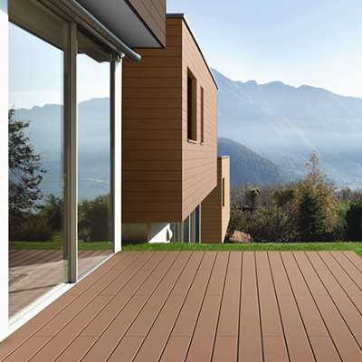 New design outdoor decoration Solid WPC decking Hard wearing Co-Extrusion composite deck