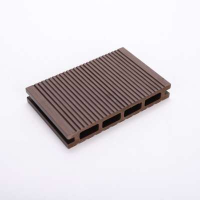 Outdoor patio decking flooring covering plastic wood WPC deck flooring black plastic decking